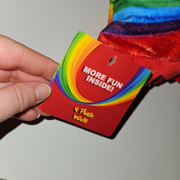 NEW Skittles Plush Candy Toy 13" Wide Includes 4 Mini Plush Pillow Decor - Picture 3 of 10